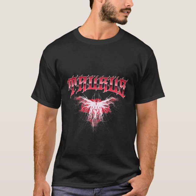 T-shirt Vaporisé Taurus Zodiac Astrologique Horoscope Gli (Devant)