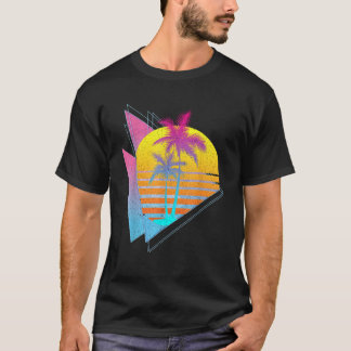 T-shirt Vaporwave 80s Art Palm Trees Retro Sunset Tropical