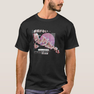 T-shirt Vaporwave Aesthétique Blossom Sunset Glitch Synth 