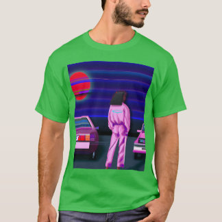 T-shirt Vaporwave Car Synthwave Girl friends friend boy