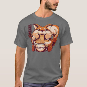 T-shirt Vaporwave Cute Shiba Inu Kawaii Ramen Noo japonais