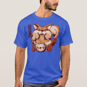 T-shirt Vaporwave Cute Shiba Inu Kawaii Ramen Noo japonais