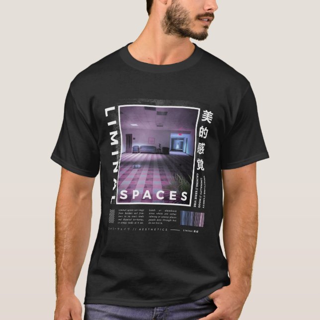 T-shirt Vaporwave des espaces limites (Devant)