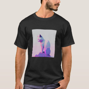 T-shirt Vaporwave Esthétique Glitch Chat Rétrowave Synthwa