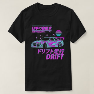 T-shirt Vaporwave Japon Jdm Voiture Conduite Pour Moteur R