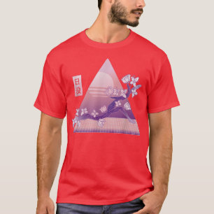 T-shirt Vaporwave Japon Style Japonais Cerise Blossom Saku