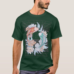 T-shirt Vaporwave Koi Fish Japon Sakura Carp Breeder 1345