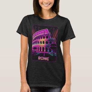 T-shirt Vaporwave Le Colisée Rome Italie Retro 80s