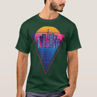 T-shirt Vaporwave Musique japonais Otaku Retro City