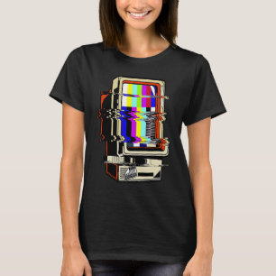 T-shirt Vaporwave Pas De Télévision Signale Hors Air Glitc