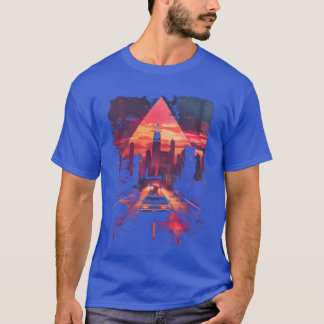 T-shirt Vaporwave Retro Car City Synthwave 80s 90s friend