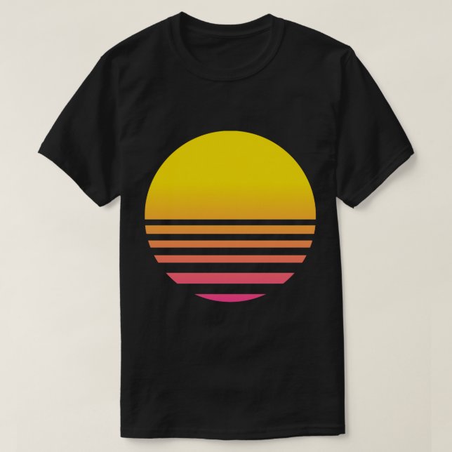 T-shirt Vaporwave Sun (Design devant)