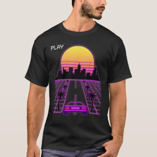 T-shirt Vaporwave Sunset Synthwave Cyberpunk Outrun 80s Me