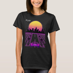 T-shirt Vaporwave Sunset Synthwave Cyberpunk Outrun 80s Me