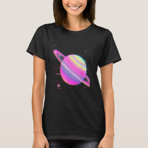 T-shirt Vaporwave Synthwave Glitch Saturn 80s 90s A2K Aest