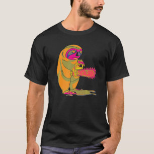 T-shirt Vaporwave tronçonneuse Art Rétro 80s Animal Effray