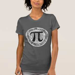 T-shirt Variété de symboles de jour Pi ronds