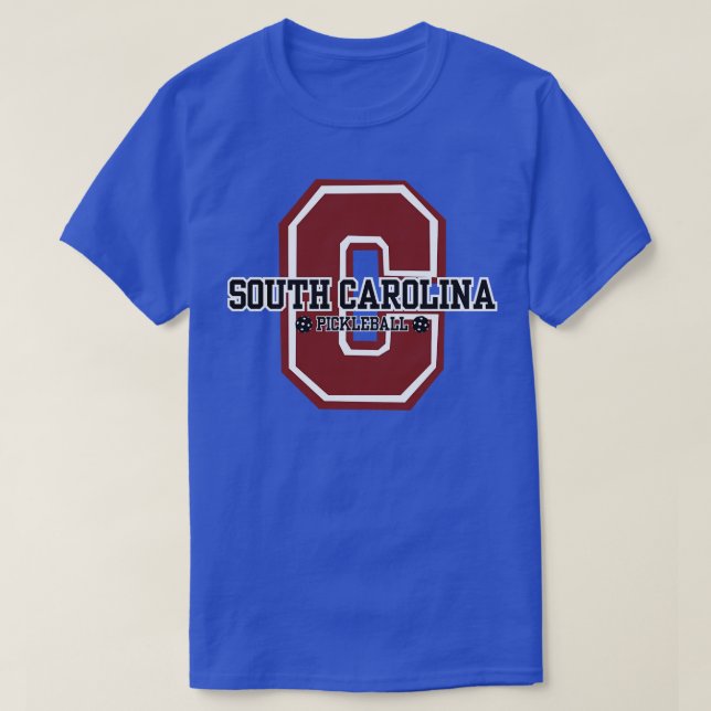 T-shirt Varsity Pickleball Wear pour la Caroline du Sud (Design devant)