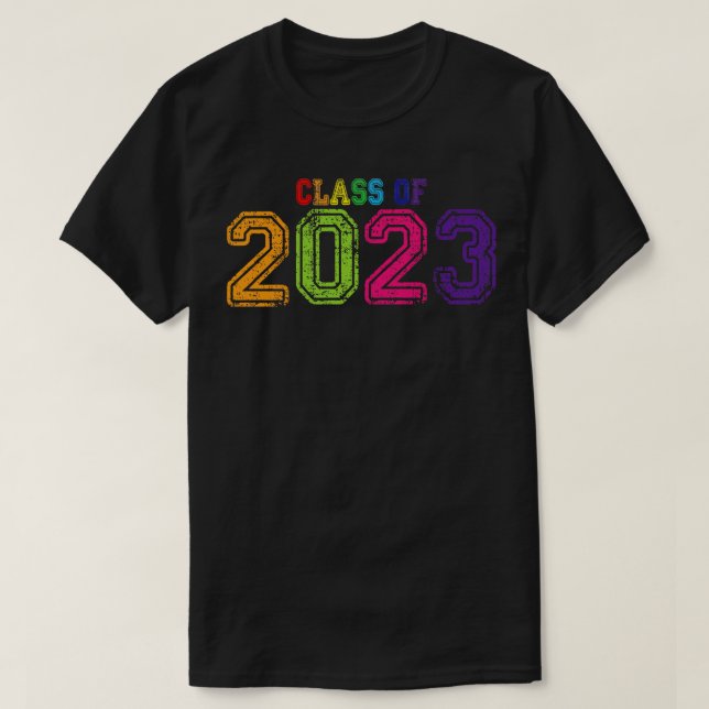 T-shirt Varsity Rainbow Class de 2023 (Design devant)