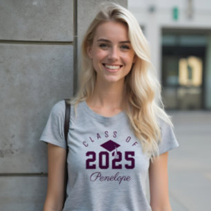 T-shirt Varsity Style Graduate Class of 2022 Nom personnal