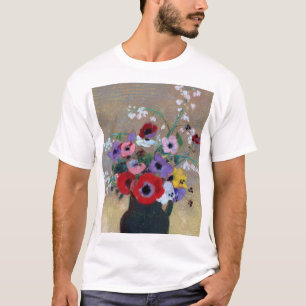 T-shirt Vase aux fleurs mixtes, Redon