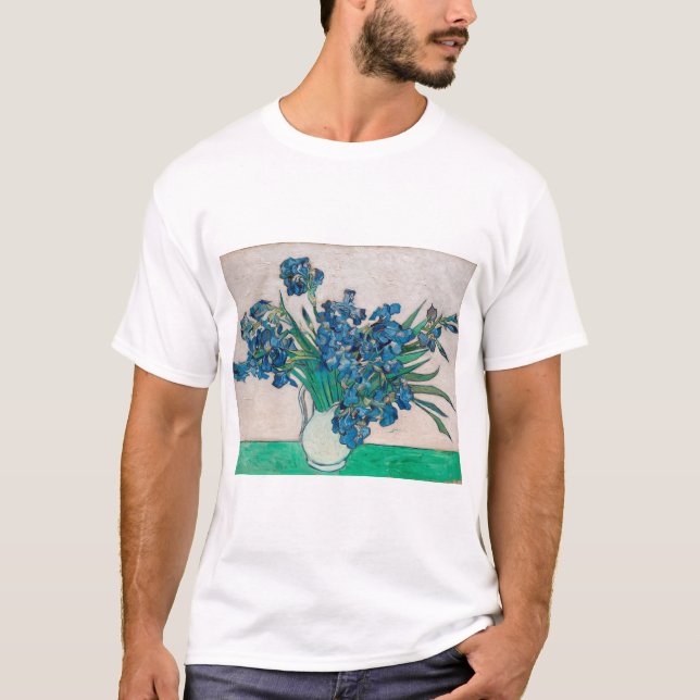 T-shirt Vase avec Irises, Van Gogh (Devant)