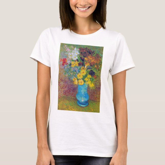 T-shirt Vase avec marguerites et anémones, Van Gogh (Devant)