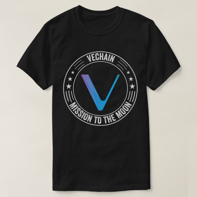 T-shirt Vechain Mission To The Moon VET Crypto Coin HODL (Design devant)