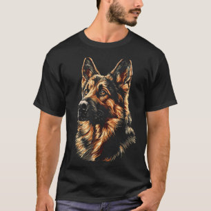 T-shirt Vecteur Berger Allemand