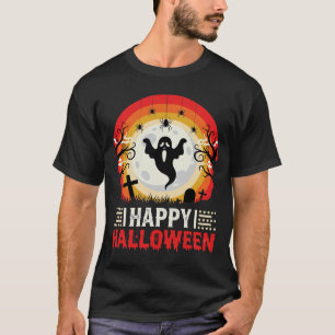T-shirt Vecteur de cimetière de lune de fantôme de Hallowe