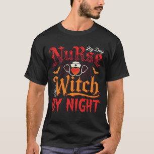 T-shirt Vecteur de sorcière infirmière Halloween de jour