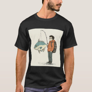 T-shirt Vecteur minimaliste drôle d'un jeune homme en bonn