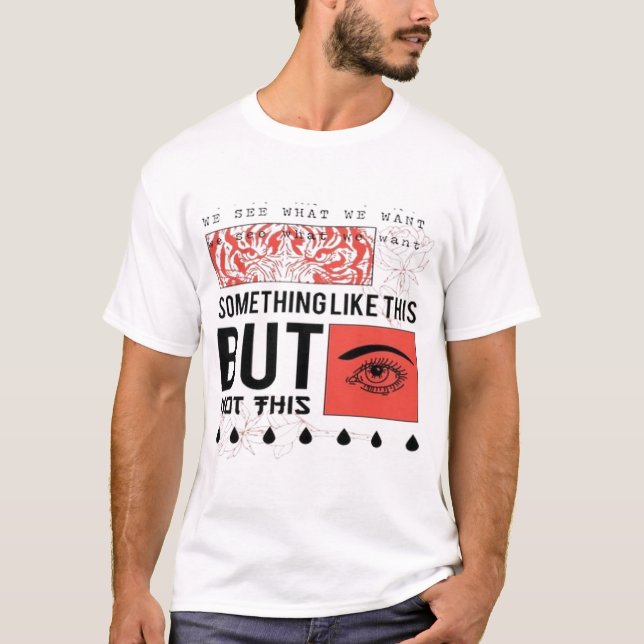 T-shirt Vecteur stock Quelque chose comme ceci, mais pas c (Devant)