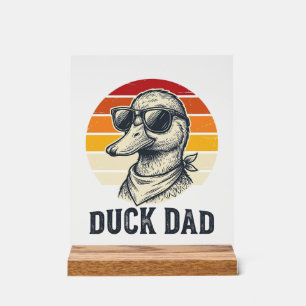 T-shirt vectoriel lunettes de soleil canard vintag
