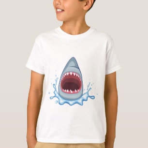 T-shirt vectorstock_383155 Dents de requin caricaturés aff