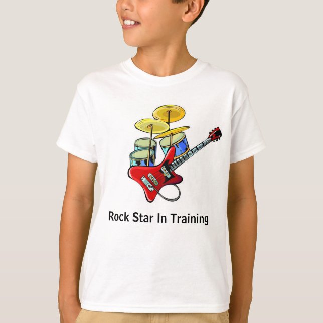 T-shirt Vedette du rock dans la formation (Devant)