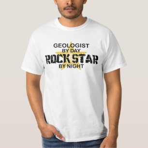 T-shirt Vedette du rock de géologue par nuit