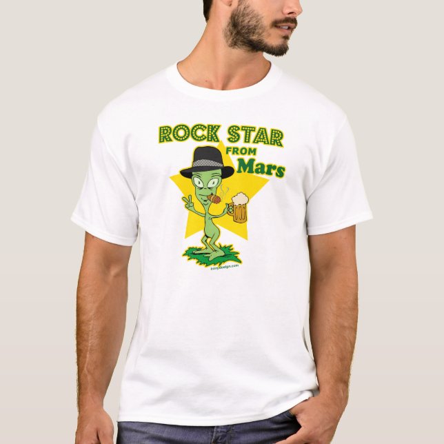 T-shirt Vedette du rock de Mars (Devant)