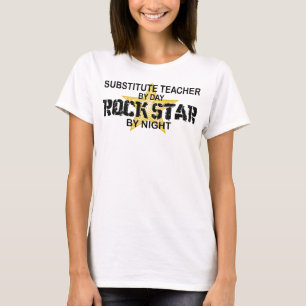 T-shirt Vedette du rock de professeur remplaçant par nuit