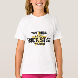 T-shirt Vedette du rock de serveuse par nuit