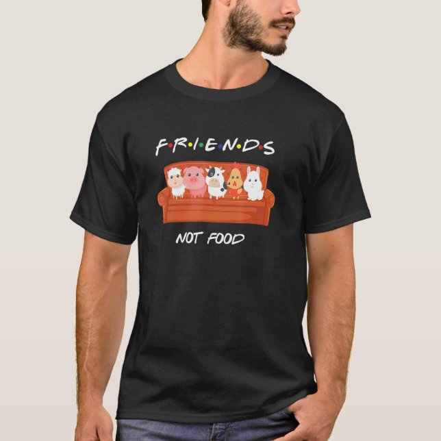 T-shirt Vegan Amis Pas Nourriture Manger Animaux Est Étran (Devant)