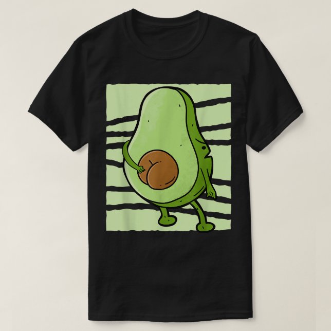 T-shirt Vegan avocado butt Fleitarian Vegetarian  (Design devant)