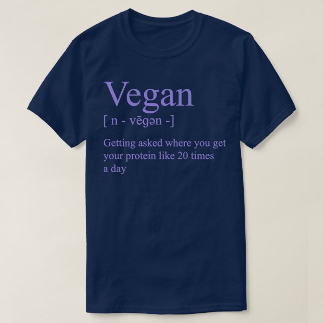 T-shirt Vegan Definition Getting Asked Where You Get Your  (Design devant)