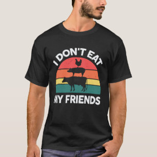 T-shirt Vegan Je Ne Mange Pas Mes Amis Végétarien Hommes F