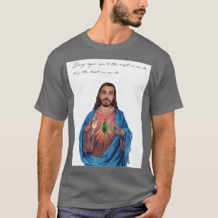 T-shirt Vegan Jésus citation trempée