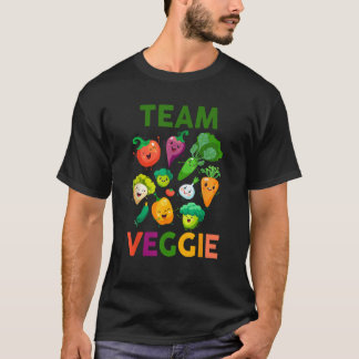 T-shirt Vegan Kids Boys Girls Funny Team Veggie Vegetarian