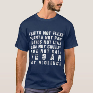 T-shirt Vegan not Violence Activisme végétalien