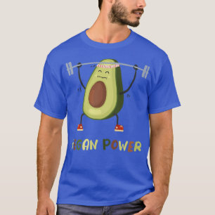 T-shirt Vegan Power Avocado Salle de gym Fitness