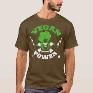 T-shirt Vegan Power Plante végétarien Brocoli Bodybuilding