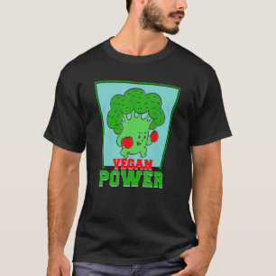 T-shirt Vegan Power Végétarien Légumes Boxing Fight Brocco